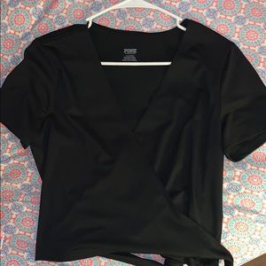 PINK ultimate wrap top, worn one time!